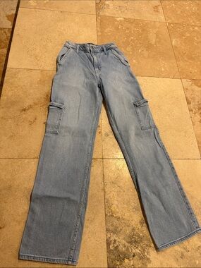 Hollister Light Blue Cargo Jeans for Kids